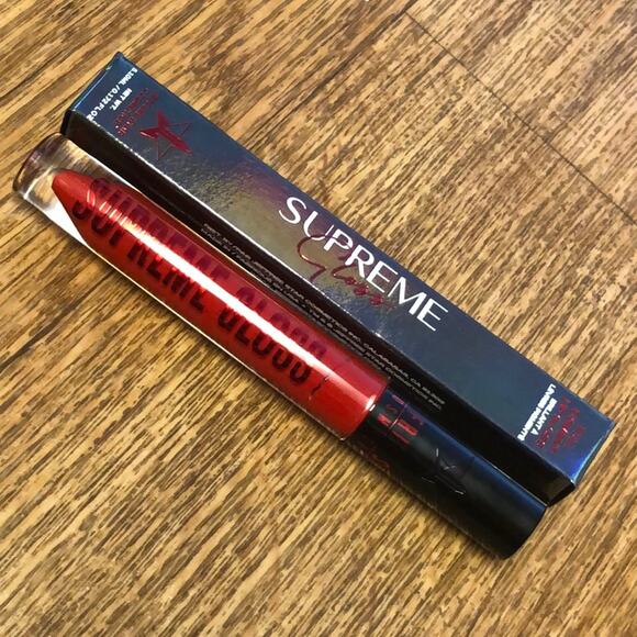 Jeffree Star Supreme Full Pigment Lip Gloss in Brilliant Shade Matte Bright Red - Picture 1 of 6